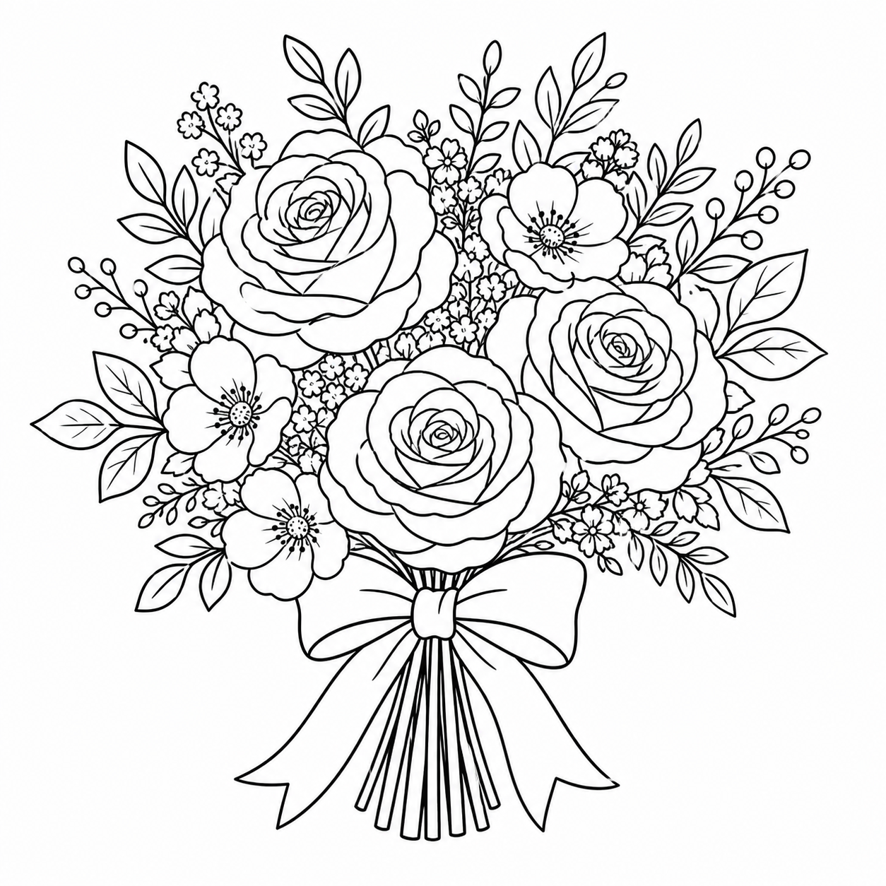 Bouquet colouring