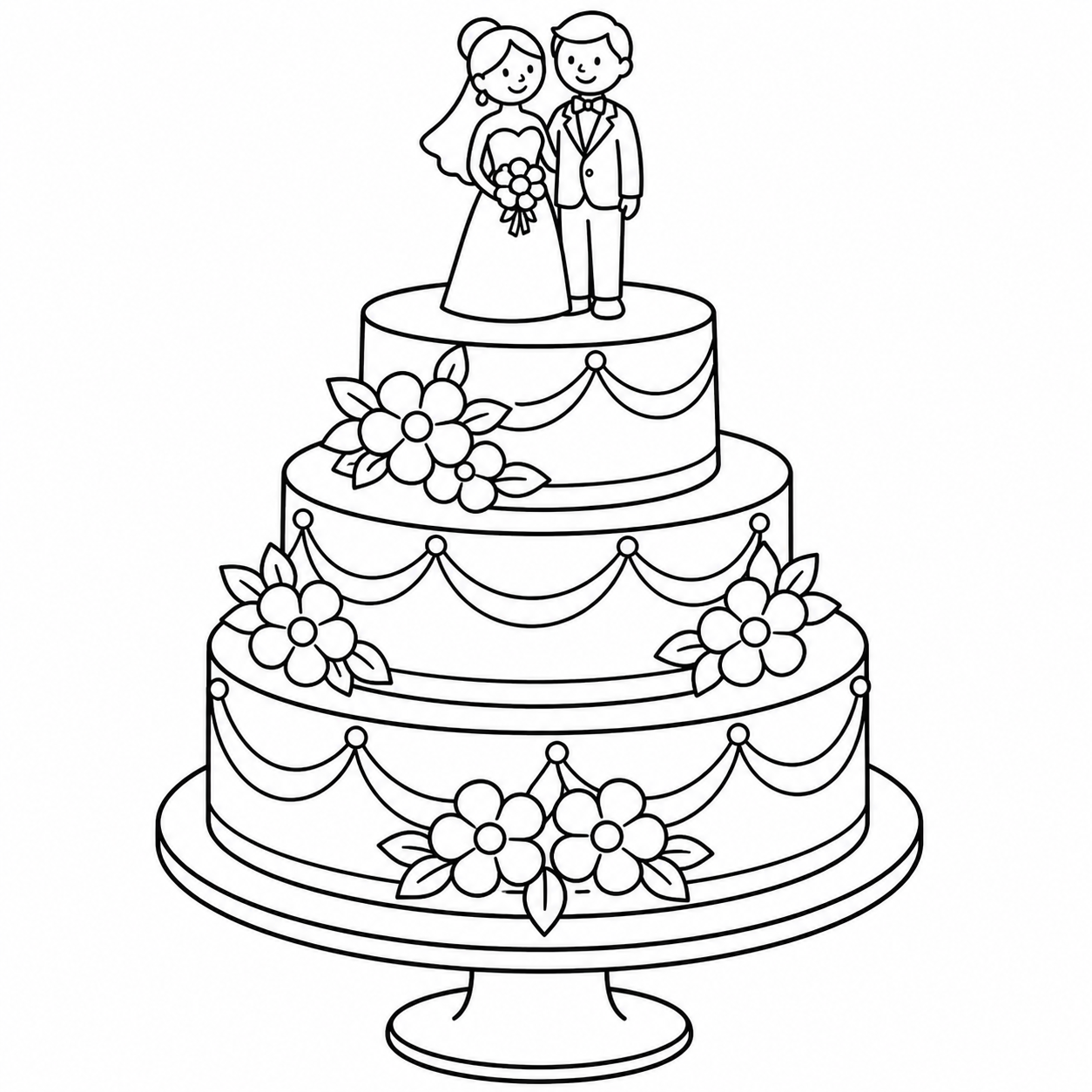 Wedding cake colouring