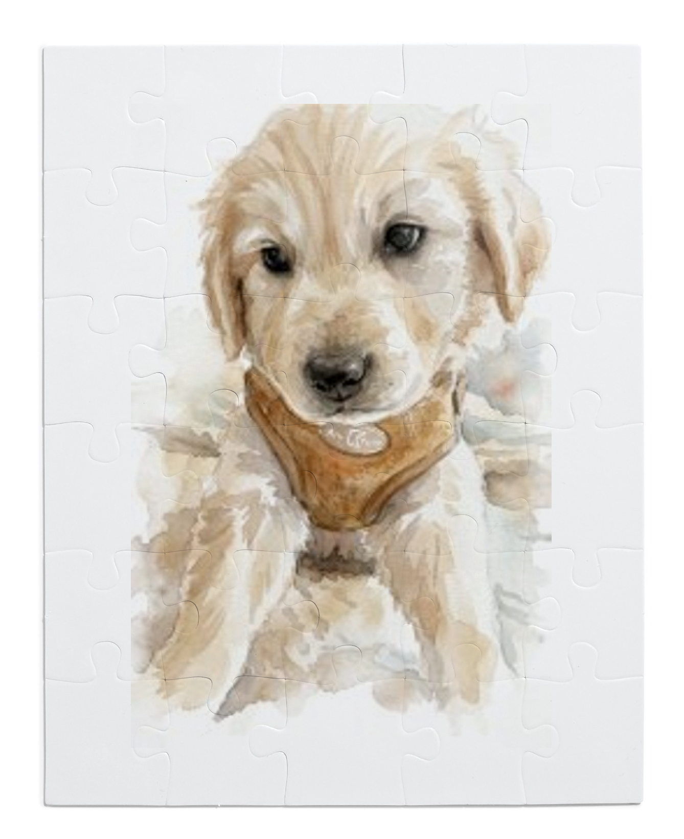 Assembled personalised jigsaw puzzle