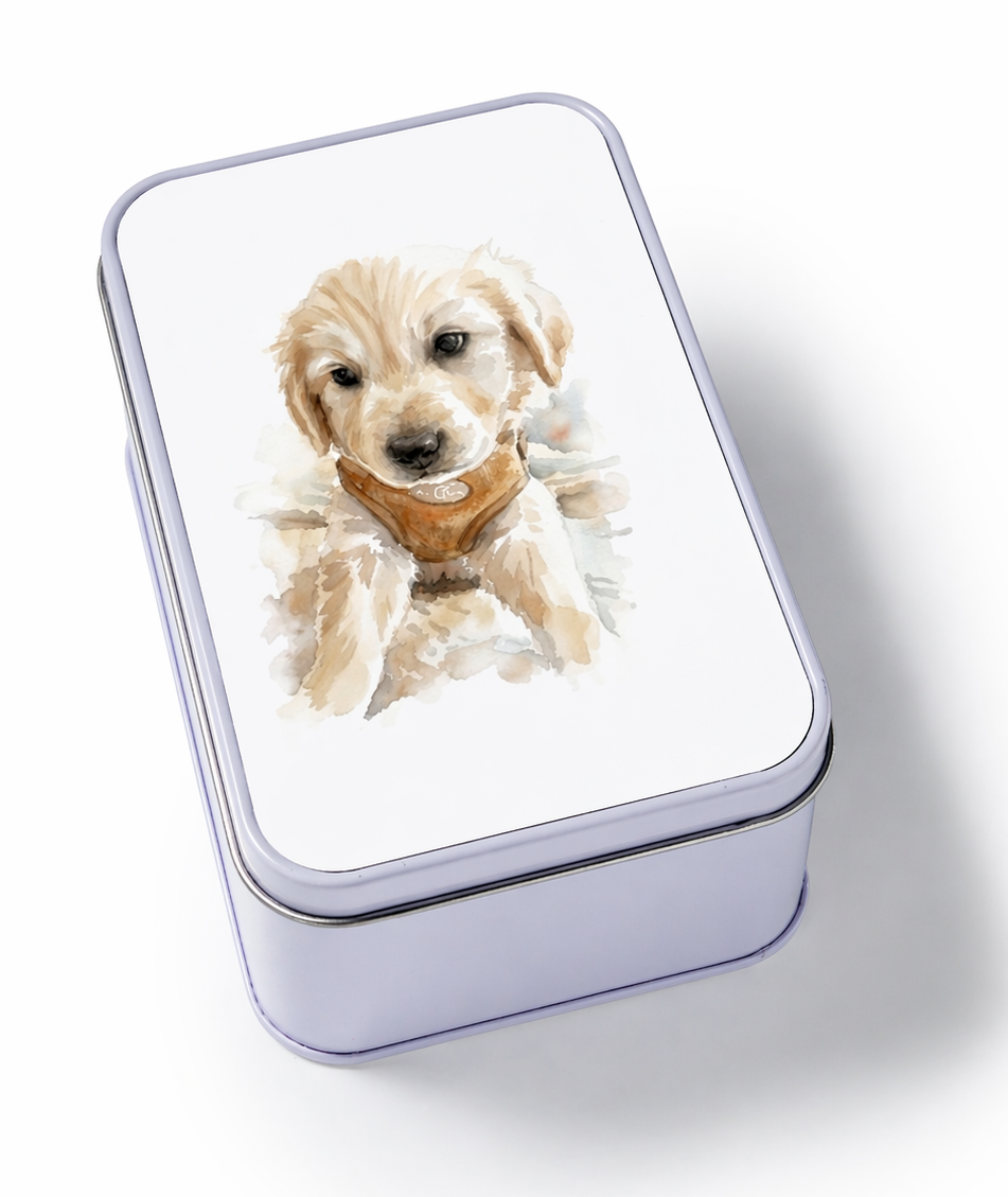 Personalised jigsaw puzzle in a metal presentation tin